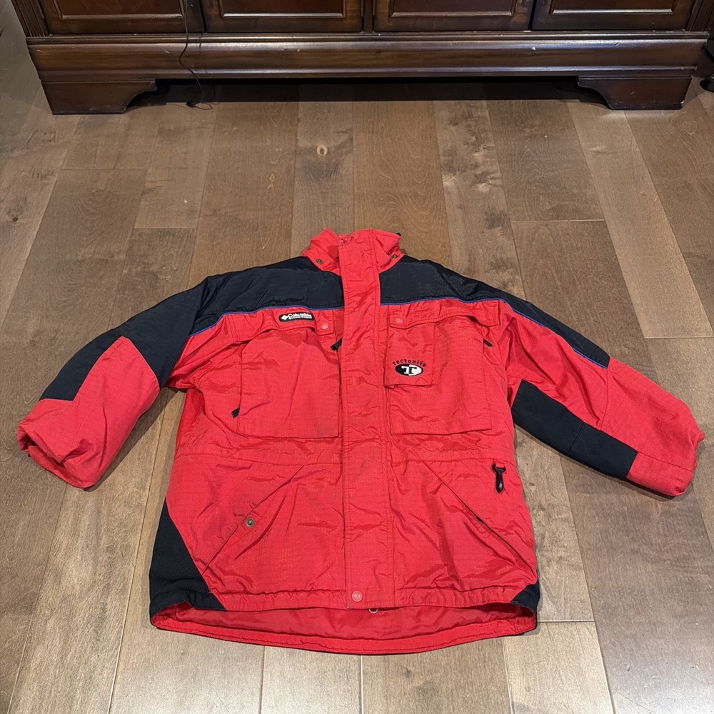 Columbia Red Black Tectonite Winter Jacket Kids Boys 14/16 No Hood – Used